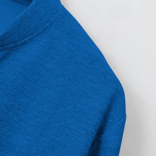 Men Waffle Bomber Jacket Lightweight Long Sleeve Stand Collar Zip Up Casual Vintage Fall Varsity Jackets with Pockets4