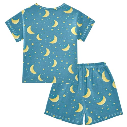 CHIFIGNO Rose Butterfly Unisex Snug-Fit Short Sleeve Cotton Pajamas Shorts Set with Pocket 5-14Y2