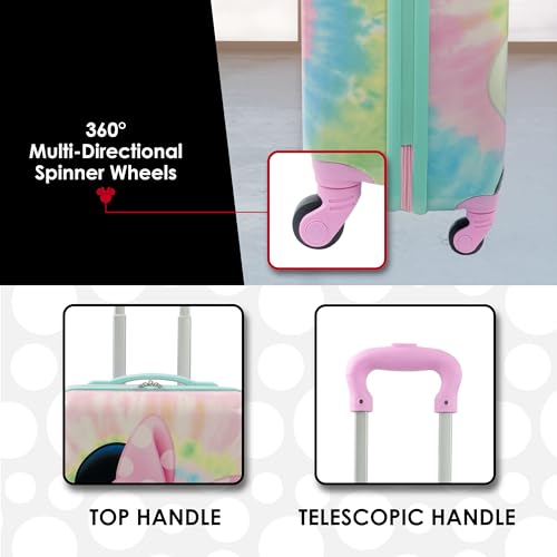 Ful FCGL0030SAMEC-634 Disney Minnie Mouse 21 Inch Kids Carry On Luggage, Tie Dye Hardshell Rolling Suitcase With Spinner Wheels thumb #4