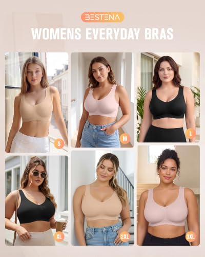 Image of BESTENA Sports Bras for Women, Seamless Comfort Yoga Bra Removable Pads
