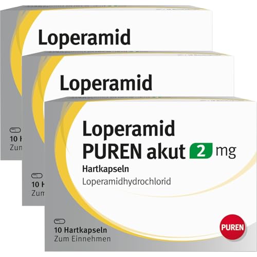 Loperamid PUREN akut 3x 10 Hartkapseln - Zur symptomatischen Behandlung von akuter Diarrhö bei Erwachsenen und Jugendlichen ab 12 Jahren
