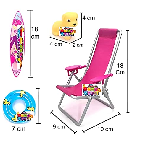 Image of Tickles Go Beach or Pool Summer Magic Men Doll with Puppy Accessories Set for Kids Girls Birthday Gift (Doll Size: 15 cm; Number of Pieces: 4)