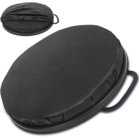 WarBull Bucket Seat 5 Gallon, 360-Degree Swivel Bucket Cushion, Padded Bucket Lid, for Hunting, Ice Fishing, Gardening and Camping, Quiet, Comfortable, Waterproof, Black Cover