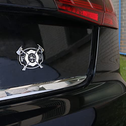 Firefighters Metal Car Sticker, Fire Department Decal, Firemen Emblem Badge For Automotive, Truck, Motorcycle #TOP3