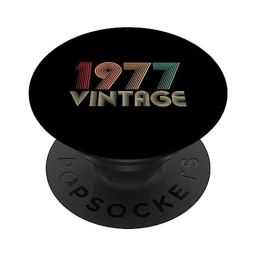 Regalo de 46 cumpleaños 46 años hombres mujeres retro vintage 1977 PopSockets PopGrip Intercambiable