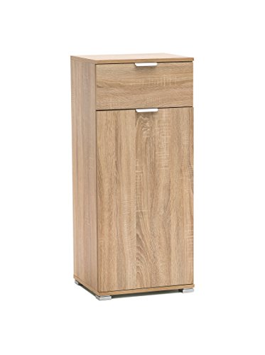 MeMi Me107RSN Armadietto anta con cassetto Gia' montato, Legno, Rovere Sonoma, 38x45x104.5 cm