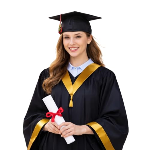 Image of Raj Costume Convocation Dress Graduation Gown and Cap Set for Kids & Adults Convocation Dress Academic Degree Ceremony Robe for School College Graduation Day Matte Polyester Pleated Convocation Gown
