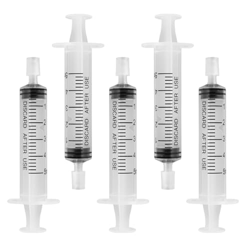 Perfume Dispenser Pump Perfume Extraction Plastic Adapter Syringe Pump for Travel Refillable Perfume Atomizer Spray Bottle (5PCS) (5ML)