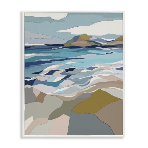 Rolling Beach Waves Abstract Shore, 11 x 14 Inch Framed Giclée Print
