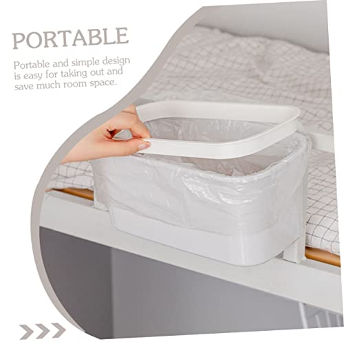 Bote de basura colgante rectangular blanco 2 pcs miniatura 5