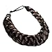 Madison Braids Women's Two Strand Headband Hair Braid Thick Natural looking Extension - Halo - Dark Brown