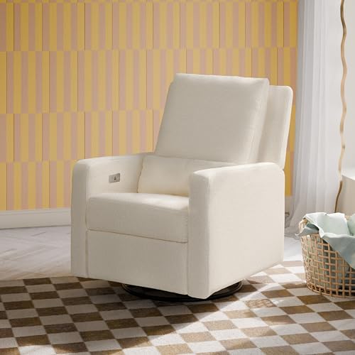 Image of Babyletto Sigi Power Recliner, Performance Ivory Boucle