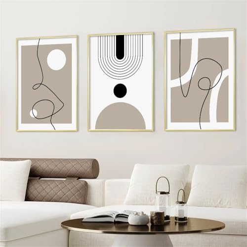 Affiche Minimaliste Arc en Ciel Style Bohème pour Salon et Bureau Toile 50x70cm