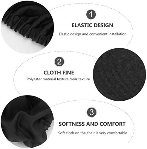 MILISTEN 2pcs Chair Armrest Pads Memory Foam Chair Arm Covers Dustproof Elbow Pillow Handle Cloth Protectors for Elbow Forearm Pressure Relief Black