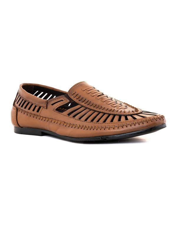 Khadims Lazard Brown Leather Kolhapuri Slip On Shoe for Men (4930193) (B0CHFQWC8P) Amazon Price History, Amazon Price Tracker
