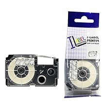 LM Tapes Premium Compatible Label Tape Replacement for Casio XR12X 1/2 in Black on Clear Labeling Tape for use in Caio XR-12X 12mm, 1/Pack