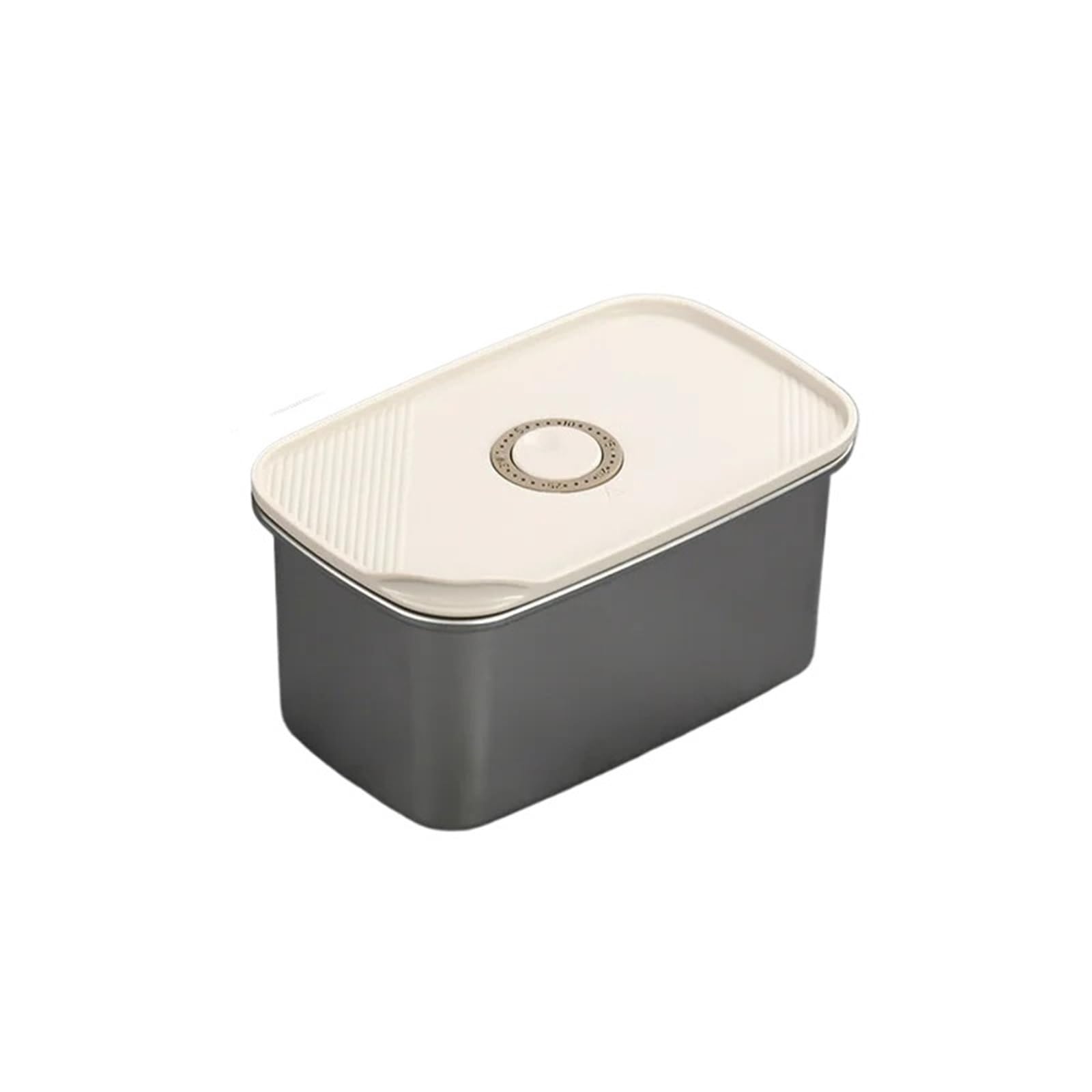 Contenedor acero inoxidable alimentos tapa 1 lonchera sellada de acero inoxidable con tapa for refrigerador, ideal for mantener la frescura, for picnic y bento(Beige 3200ml)