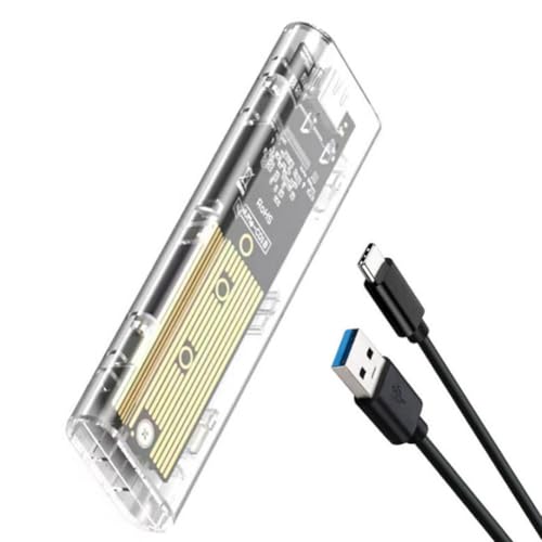 Hermosiey M2 SSD Case M.2 NVME SSD Enclosure Portable USB3.1 Type-C SSD Transparent Hard Disk Case 5Gbps for PC - Image 4