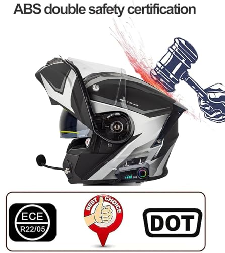 Casque moto modulable Bluetooth homologué ECE pour adulte - 3