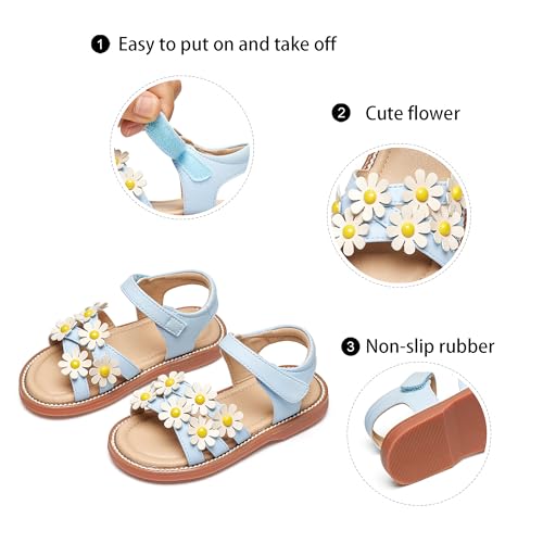 Image of GINFIVE Toddler Girls Sandals Girls Toddler Sandals Little Girls Kids Shoes