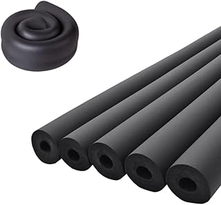 2pcs Pipe Insulation Foam Tube 3/4" ID*3/8" Foam Tubing Black Pipe Cover Heat Preservation for Outdoor Water Pipe Insulation,AC Unit, Guitar Stands, Exercise Machine Handle and Roof Rack Etc