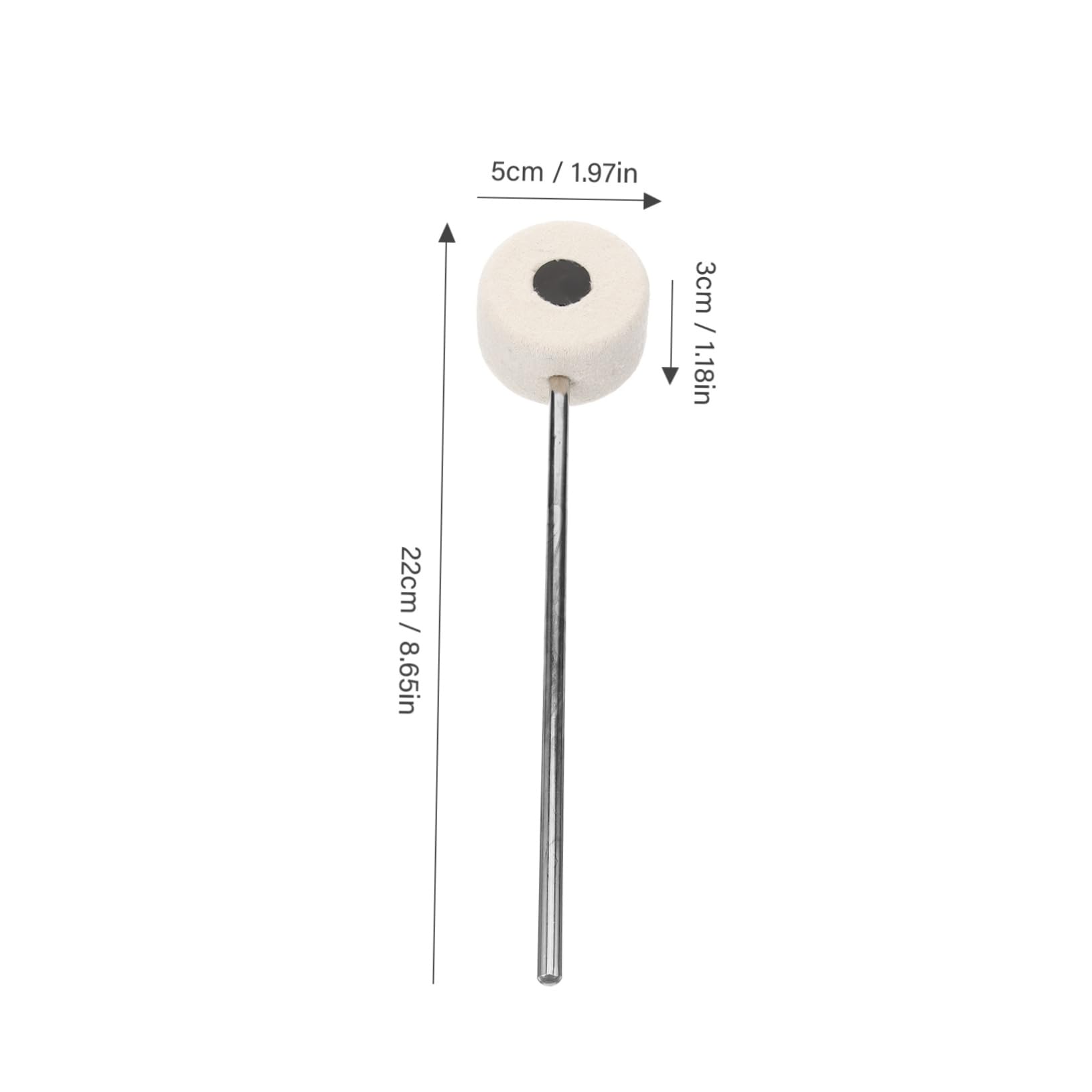 BESTonZON Bass Drum Pedal Beater for Drum Set Player Silver Instrument Accessory Drum Pedal Part