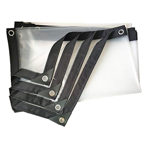 TLMYDD Lona Impermeable Jardín Cubierta de Lona Transparente, Resistente, Material Grueso, Impermeable, antidesgarro, Ideal para toldo de Lona, ​​Barco, RV o Cubierta de Piscina (Grosor 0,12 mm)