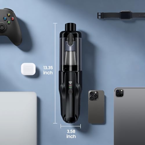 Image of Handheld Vacuum Cordless, 17000Pa Car Vacuum Portable Cordless with Brushless Motor, 2-in-1 Vacuum Cleaner with Multi-Nozzles & Washable Filters, 2 Suction Modes for Home, Car, Office, Pet Hair