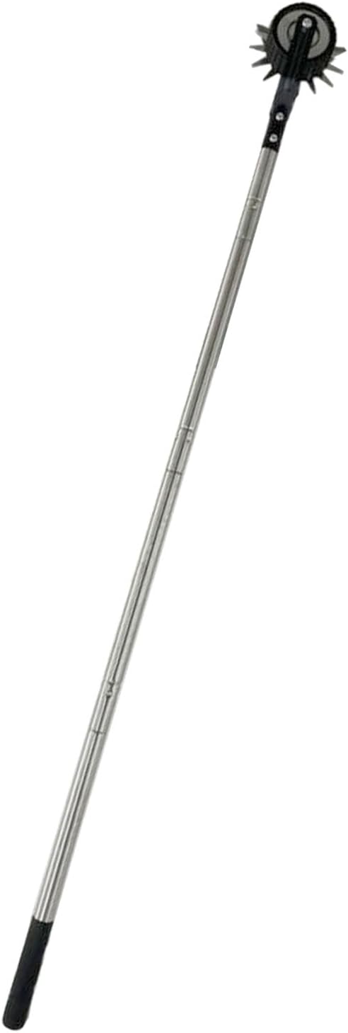 Rotary Lawn Edger, Wheel Lawn Edger Tool, Stainless Steel Manual Hand Edger with Long Handle for Garden Sidewalk Yard, Effortless Trimming and Effective Cutting