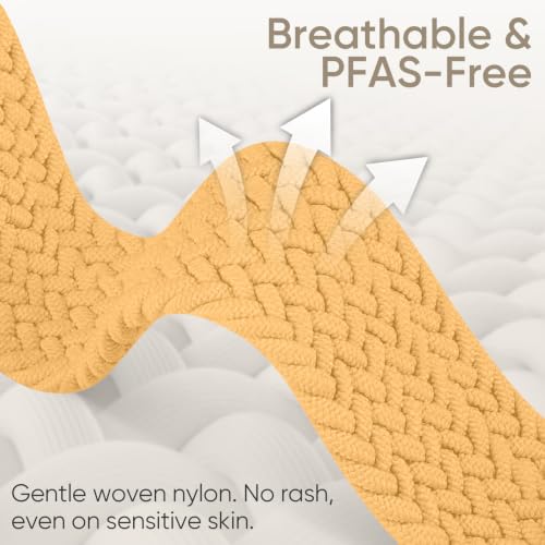 Image of 4 Pack Braided Stretchy Band Compatible with Apple Watch Bands Women Men | 40 /41 /38 /42 /44 /45 /46 /49mm Breathable Nylon Elastic Daily Use Straps for iWatch Series 11 /10 9 8 7 6 5 4 3 SE /Ultra 2