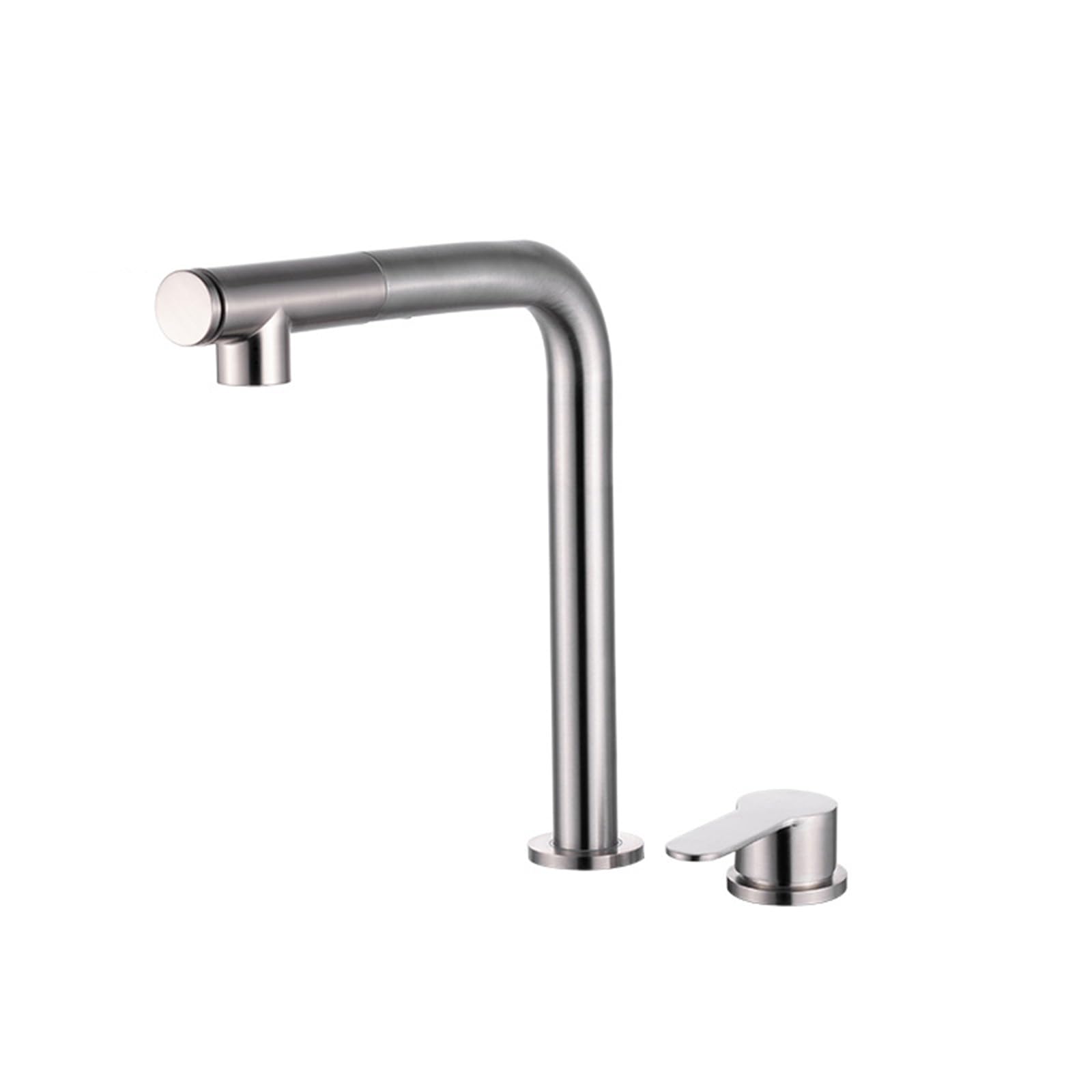 XJTNLB Grifo Cocina Extraible Cepillado Grifos Cocina Fregadero Negro para Ventana Rotación de 360 ° Grifo de Cocina Fregadero Monomando