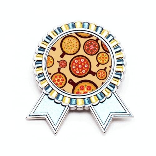 Broche pizza Tomate Foods en métal robuste aux finitions gravées