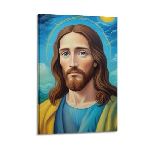 Art mural chrétien de qualité supérieure par QXYUIN en toile 30 x 45 cm