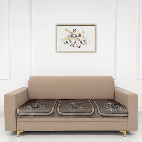 Image of Homerz Premium Waterproof Jasmine Joe Sofa Seat Cover - Floral Printed Sofa Protector | Non-Slip, Washable & Durable Sofa Protector (Mouse, 5 (3+2) Seater)