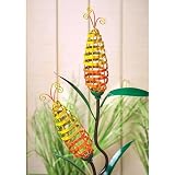 Bits and Pieces Autumn Harvest Metal Corn Stalk Decoration - 40 Inch Decorative Yard Lawn Garden Stake Outdoor Fall Decor Halloween Decoration Thanksgiving Décor