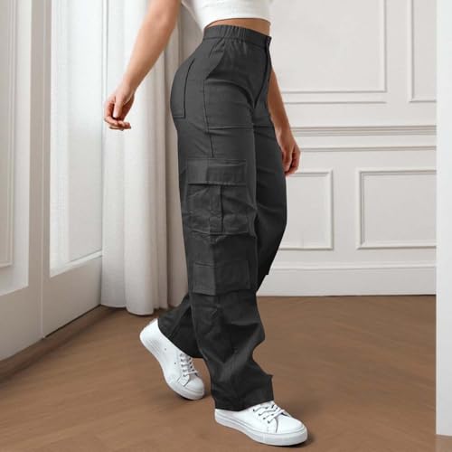 Cargo Pants Women High Waisted Wide Leg Casual Baggy Trousers Lightweight Travel Hiking Sweatpants with Pockets2