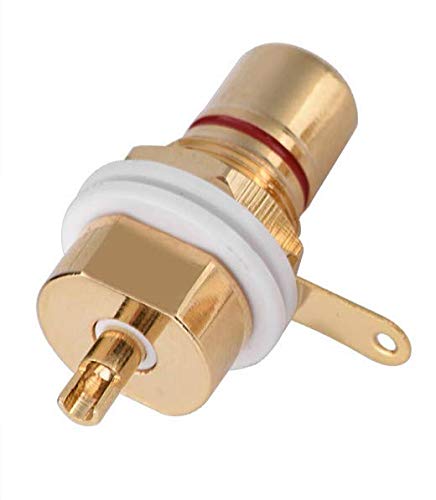 Terminal RCA chapado en oro con conector hembra 2 piezas miniatura 2