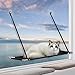 WHICH DOG Cat Window Perch,Cat Window Hammock Seat Extra Large Screw Suction Cups Cat Beds for Indoor Cats,High Weight Capacity 360Â° Sunny Seat