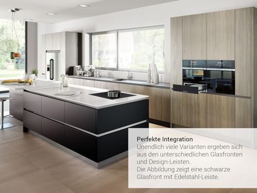 Foto von Küppersbusch CSW 6800.0 Wärmeschublade + ZC 8022 Glasfront Weiß + Designleiste Silver Chrome