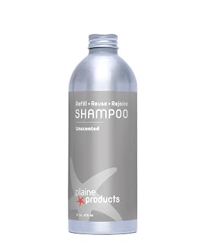 Plaine Products Eco-Friendly Shampoo - Unscented - Sulfate/Paraben/Phthalate Free, 16oz Refill Bottle - No Pump