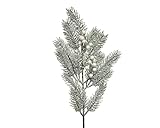 Künstliche Tannenzweige / Dekozweige mit PE Spritzguss Nadeln, beschneit / Farbe: grün - weiß
