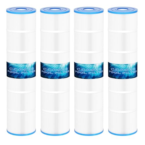FOIRCEADAL CCP520 Pool Filter Cartridges Replacement for Pentair Clean & Clear Plus 520 Replace Pleatco PCC130 Pentair R173578 817-0143 C-7472 FC-1978 4130 Sq. Ft 4 Pack