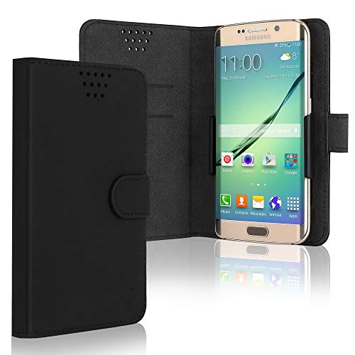 CELLONIC Universal Phone Case Compatible for Smartphones (13.2cm x 8cm x 1cm) PU Leather Leather Protective Folding Flip Phone Wallet Card Holder