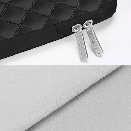 14" Mosiso Quilted Laptop Sleeve w/ Small Pouch (Black) - image 5