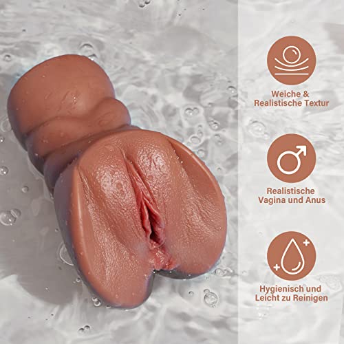 Masturbieren für Männer, 776g Taschenmuschi Realistisch Groß mit 3D Vagina, Klitoris Anal Masturbator Sex Spielzeug Solo, Realistische, Sexspielzeug – Bild 3