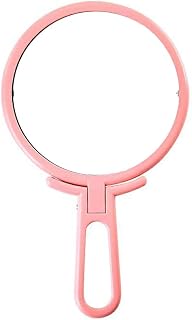WULFY Mirror Handheld Hand Mirror ，Small Mirror Compact Portable Round Mirror ，Travel Makeup Mirror for Women Travel Camping Daily Use,