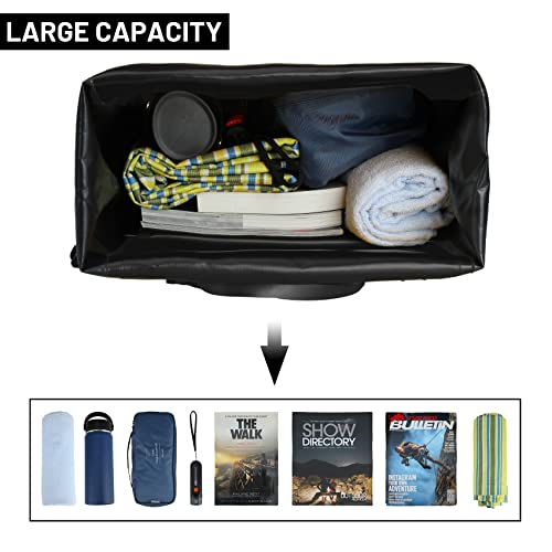 Nepest Bike Panniers Waterproof Pannier Bags For Bicycles Rear Rack Seat Trunk 27L Large Capacity Bicycle Pannier Backpack With Shoulder Strap For Bicycling Cycling Traveling Riding Grocery Black #TOP2