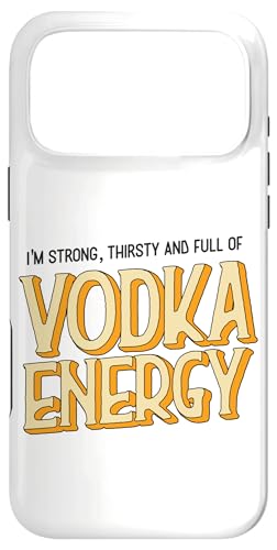 Funny I'm Strong Thirsty and Full of Vodka Energy Malle �X�}�z�P�[�X iPhone 17 Pro Max �p