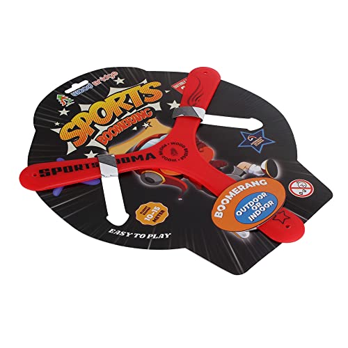 Image of Helium Boomerang Toy - Kids Beginner's Colorful Style Returning Sports Game for Young Throwers Red