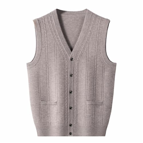 Men's Wool Jacquard Vest Autumn Winter Heavy Knitted Waistcoat Large Size Sleeveless Cardigan2